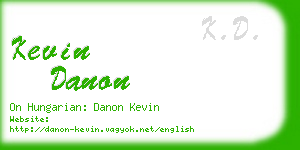 kevin danon business card